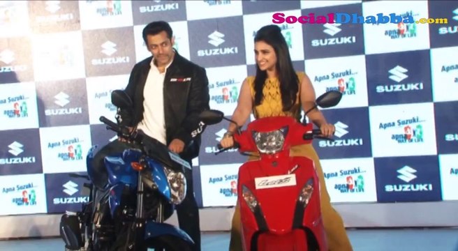 Salman Khan and Parineeti launch Suzuki bike and Scooter
