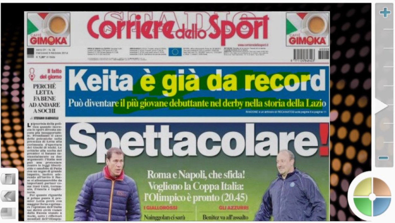 RASSEGNA LAZIO 5 FEB