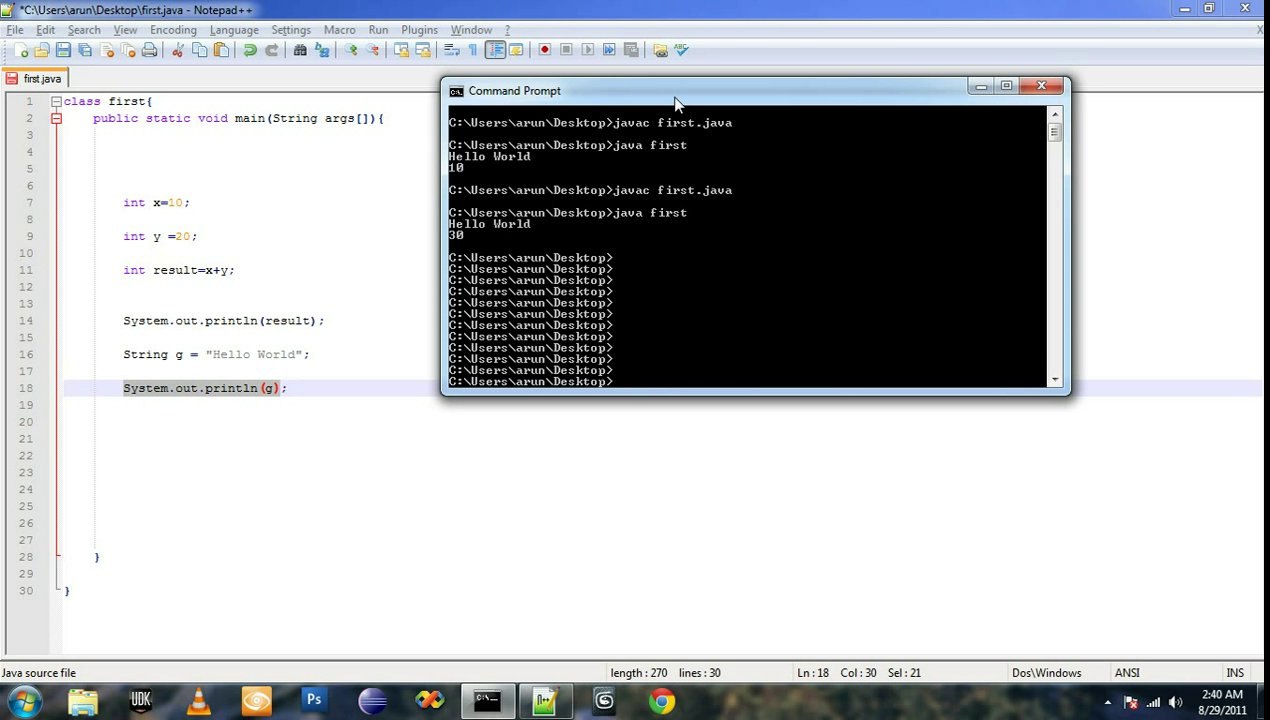 Learn Java  More on Int and String Variable