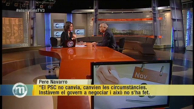 TV3 - Els Matins - Pere Navarro: Primer parlen de consulta i després d'enquesta tolerada
