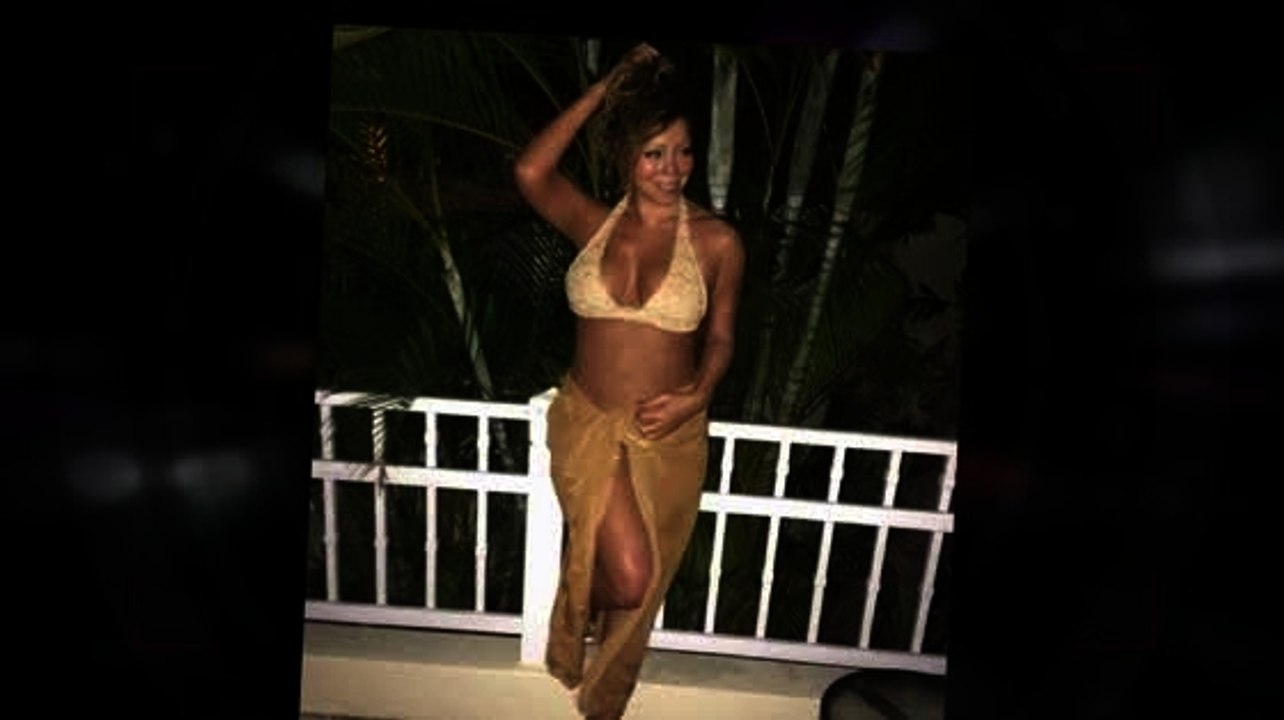 Mariah Carey in goldenem Bikini