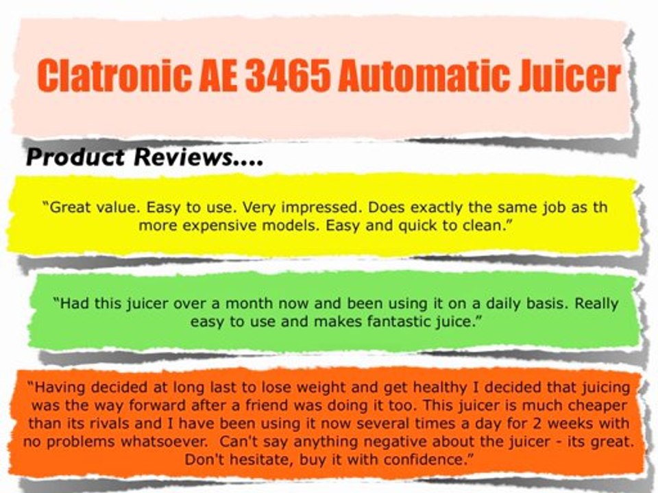 Clatronic AE 3465 Automatic Juicer Review