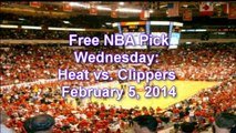Free NBA Pick, Miami Heat vs. Los Angeles Clippers, Wednesday, February 5, 2014