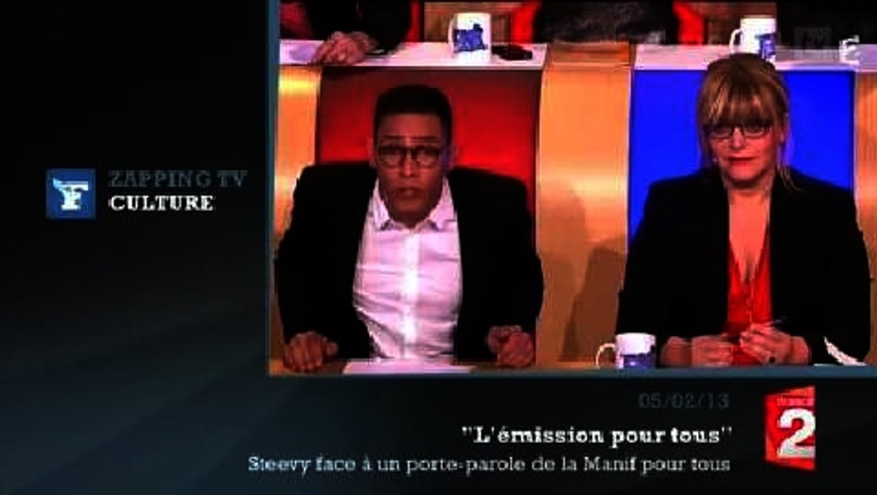 Zapping TV : Steevy déchaîné contre un porte-parole de la "Manif pour tous"
