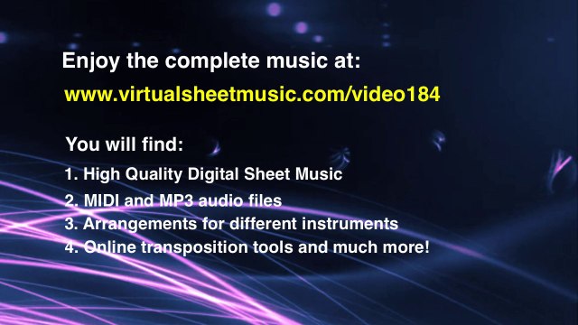 Richard Wagner's Wedding March from Bridal Chorus for Trumpet and Pianos, sheet music - Video Score