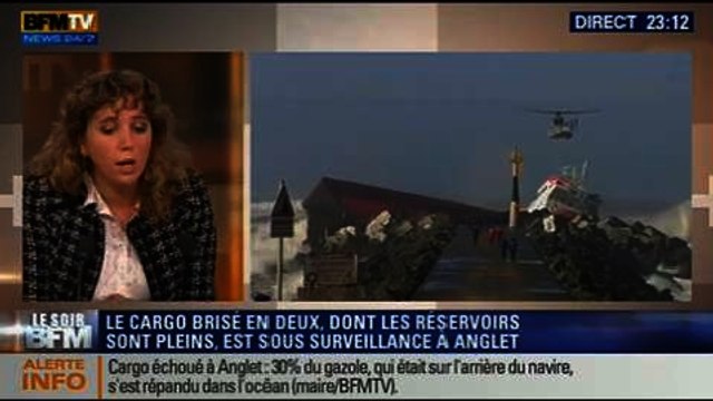 Le Soir BFM: Cargo échoué à Anglet: faut-il craindre une pollution massive ? - 05/02 3/5