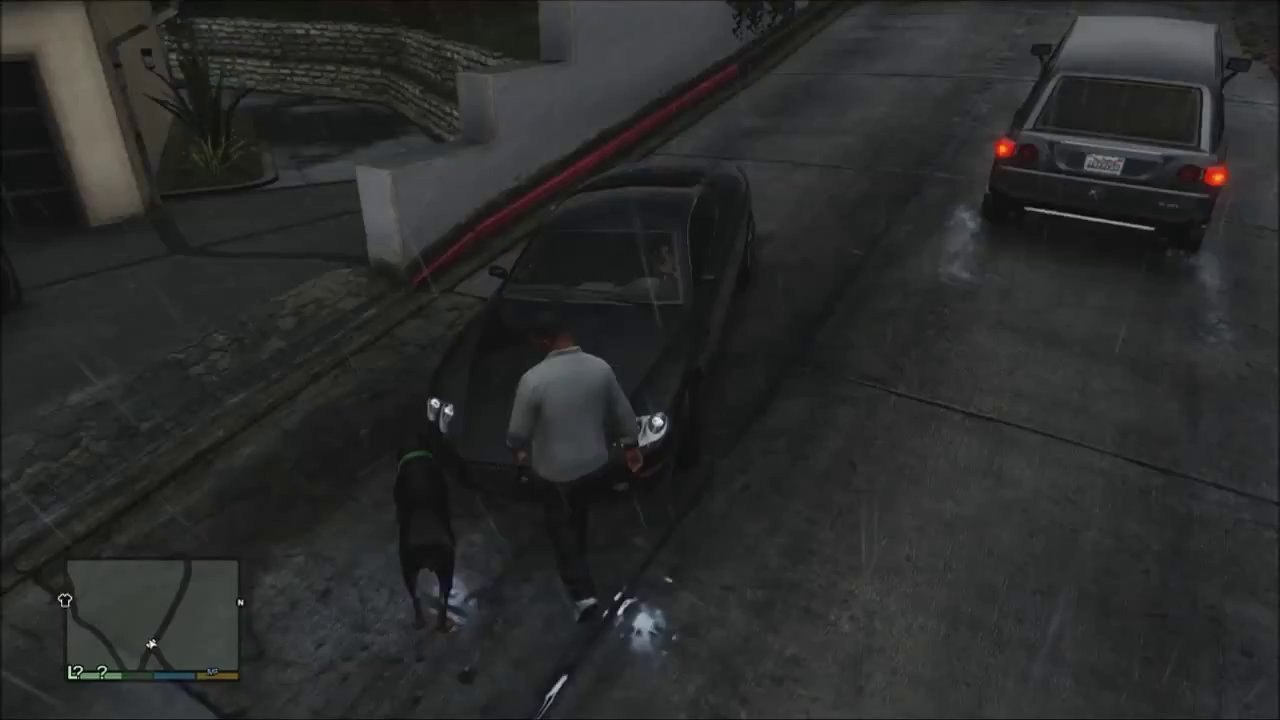 GTA V: Chop Gets Hit By Cars