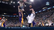Kevin Love Injured : amazing fall against Lakers