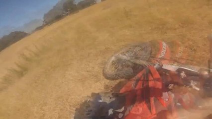 Dirt Bike Ramp Crash