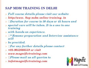 SAP MDM (master data management)-Online Training-CiteHR - CiteHR Human Resource