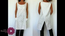 Cours de couture - Apprendre à coudre une tunique femme croisée dans le dos - Tuto de couture