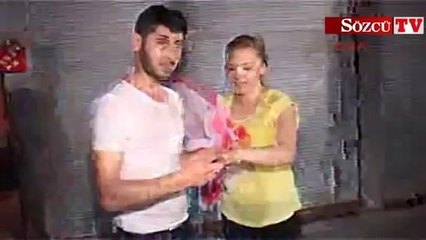 Evlenme teklifi bir kova suyla bitti