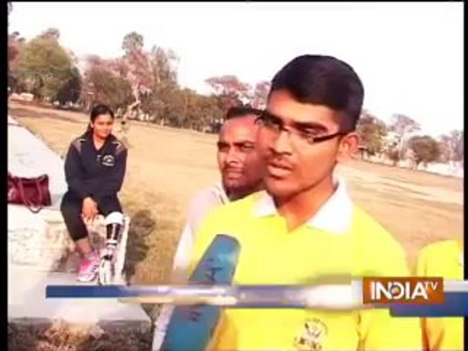 Amputee Arunima Sinha preparing for blade running