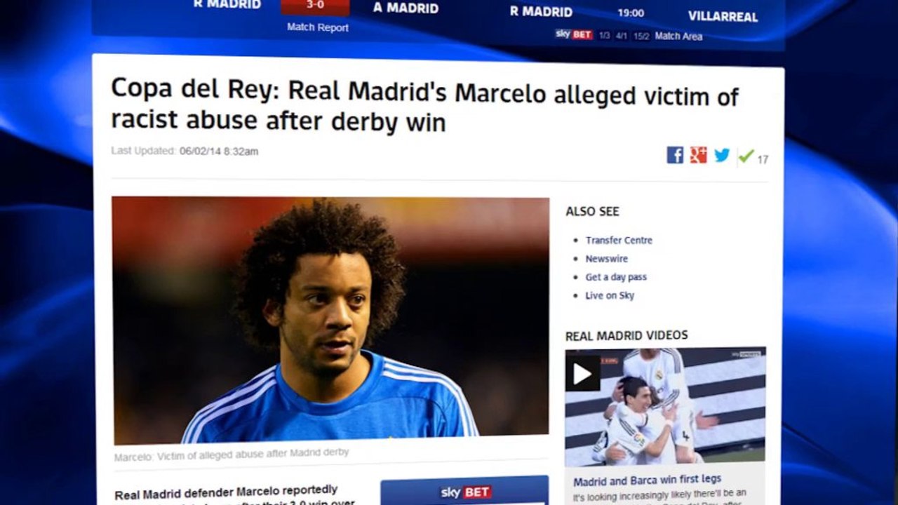 Según Sky Sports, Marcelo sufrió insultos racistas