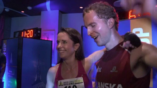 Des coureurs à l'assaut des marches de l'Empire State Building