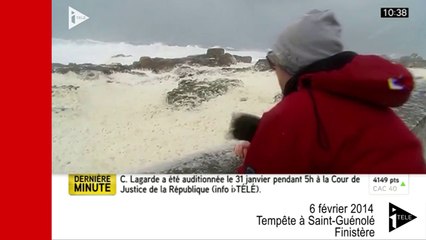 Tempête : une mer déchaînée dans le Finistère