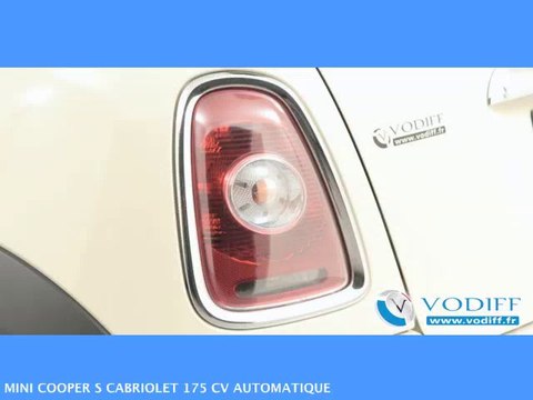 VODIFF : MINI OCCASION ALSACE : MINI COOPER S CABRIOLET 175 CV AUTOMATIQUE