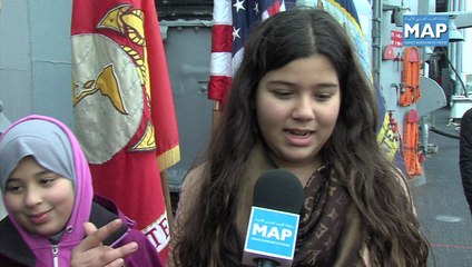 La frégate américaine USS Elrod en escale au port de Tanger ville