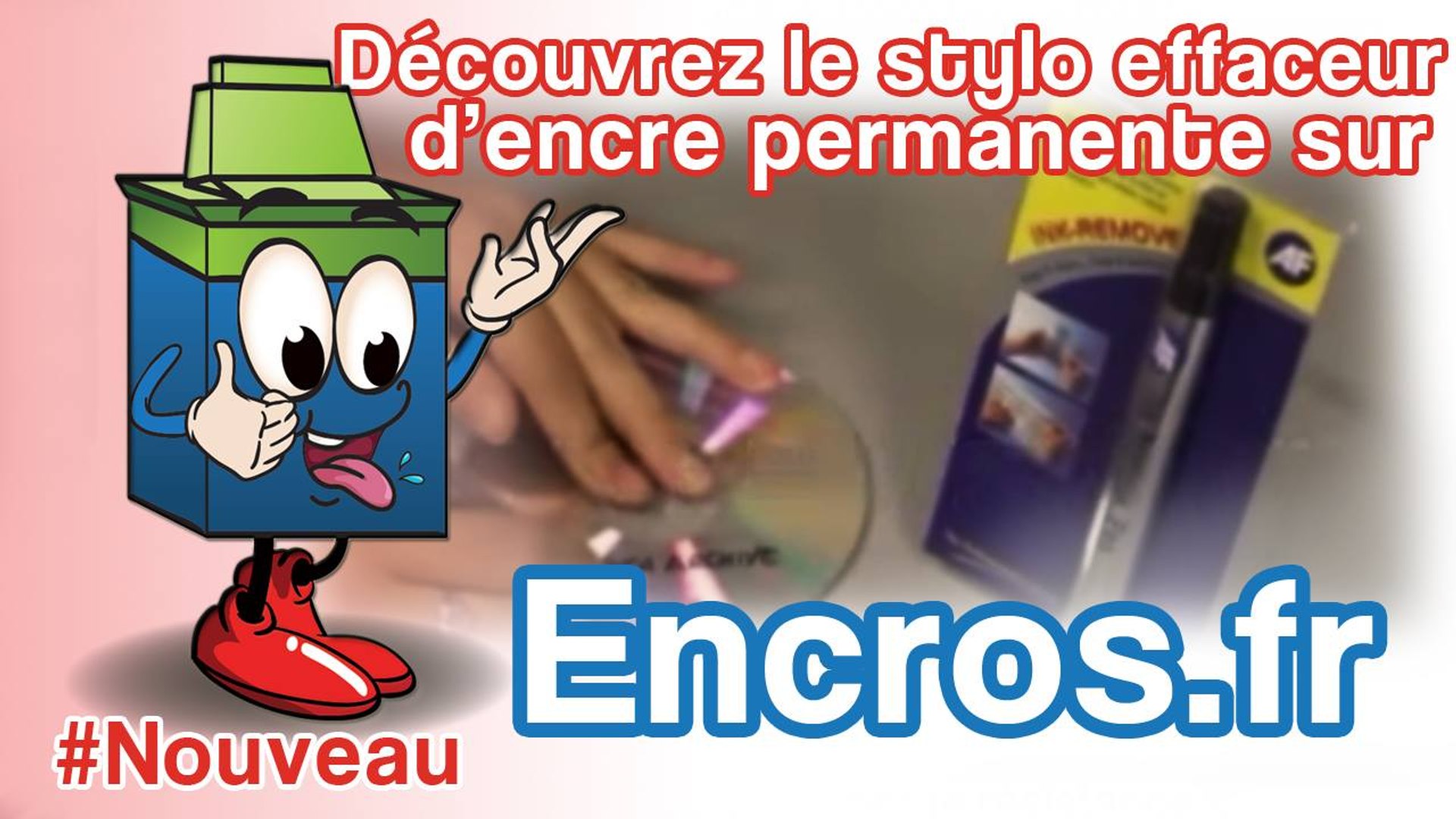 Découvrez le stylo effaceur d'encre permanente sur Encros.fr - Vidéo  Dailymotion