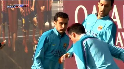 Sesión de recuperación del FC Barcelona pensando en el Sevilla