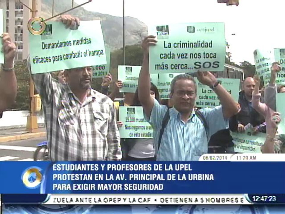 Estudiantes y profesores de la UPEL protestaron contra la inseguridad