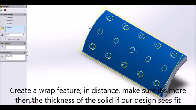 SolidWorks Tutorial: How to make Tangent Cuts to a Curved Solid