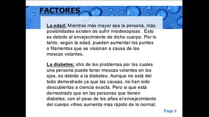 Curar las miodesopsias de forma natural