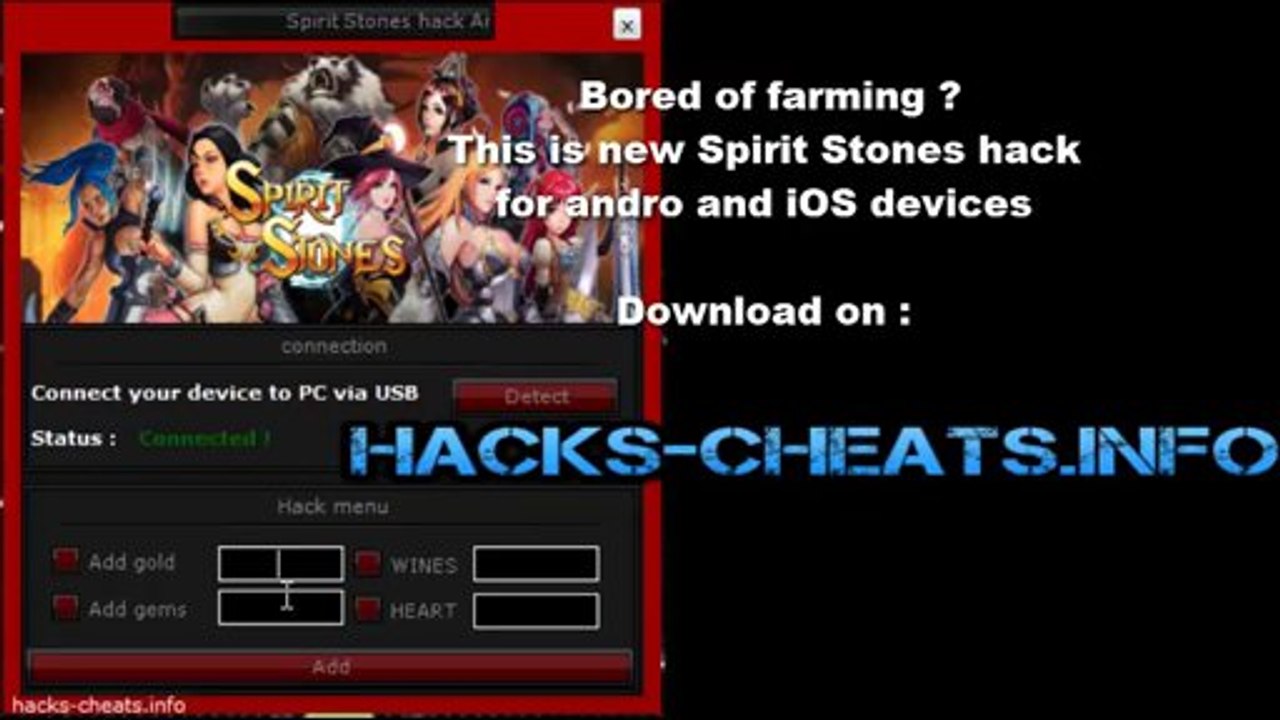 Spirit Stones Hack tool for Gold and Gems