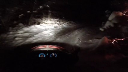 Snowmobile Nigh Time Crash GoPro Hero 2