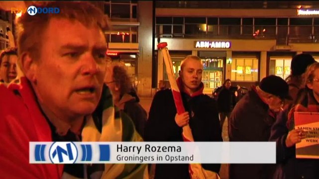Gasprotest tijdens koopavond in Stad - RTV Noord