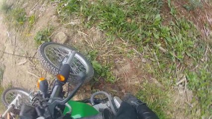 Yuki 125 Enduro Trail Riding Plus Crash