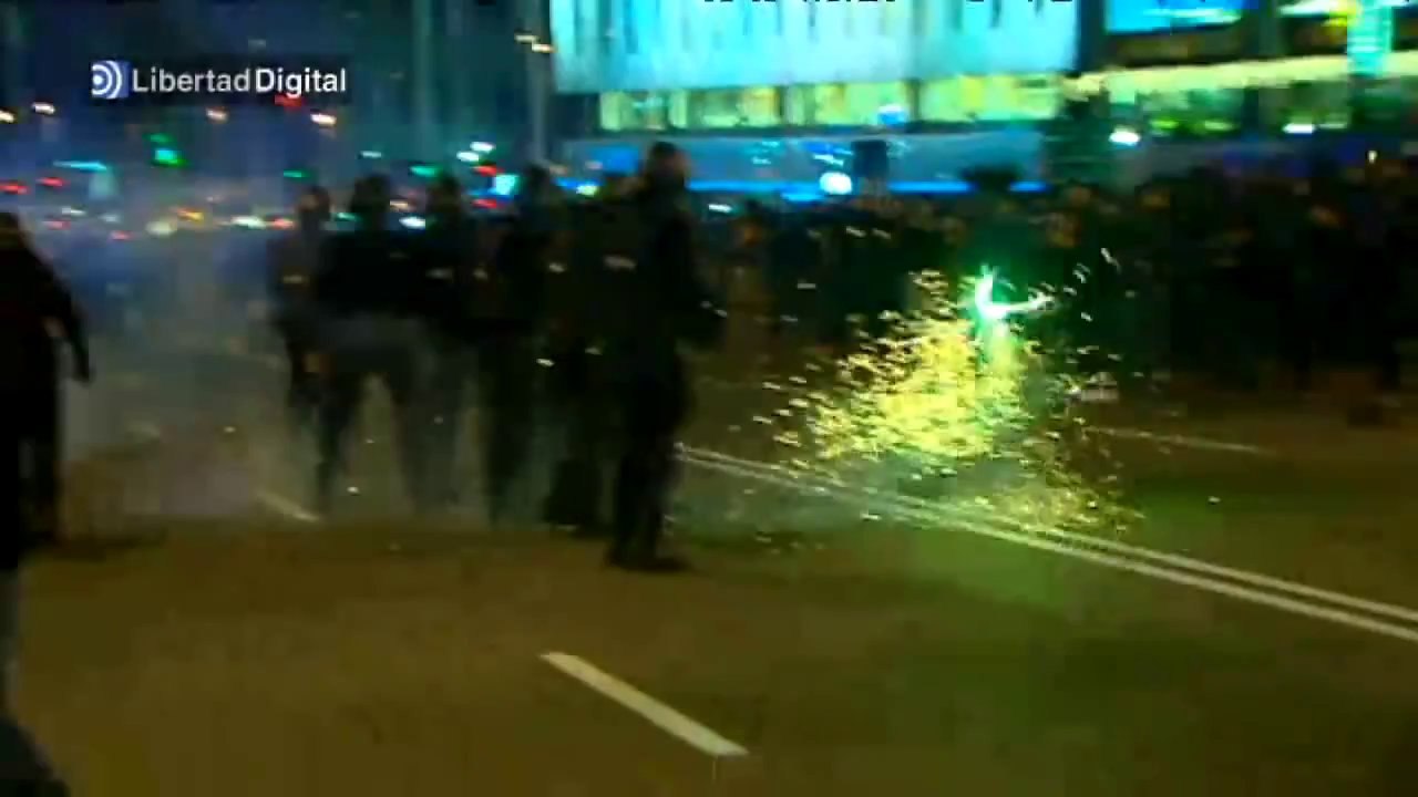 Catorce detenidos en las protestas de la extrema izquierda en Madrid