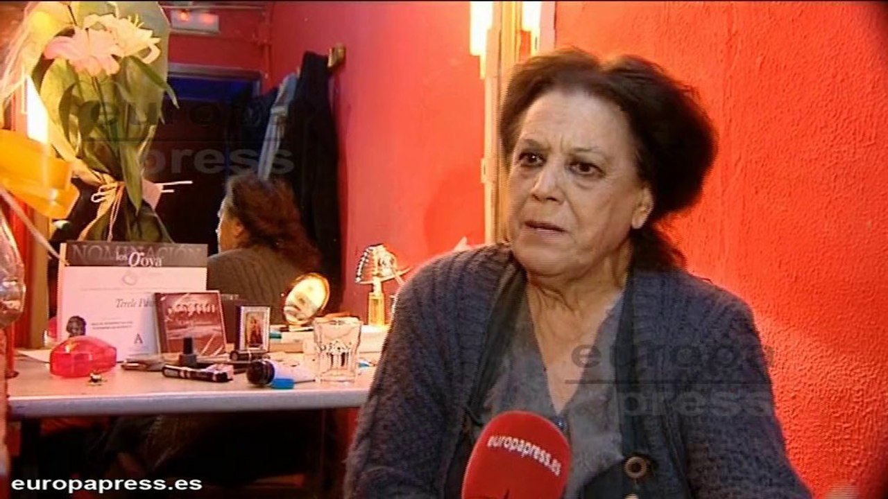 Terele Pávez, emocionada con su nominación a los Goya