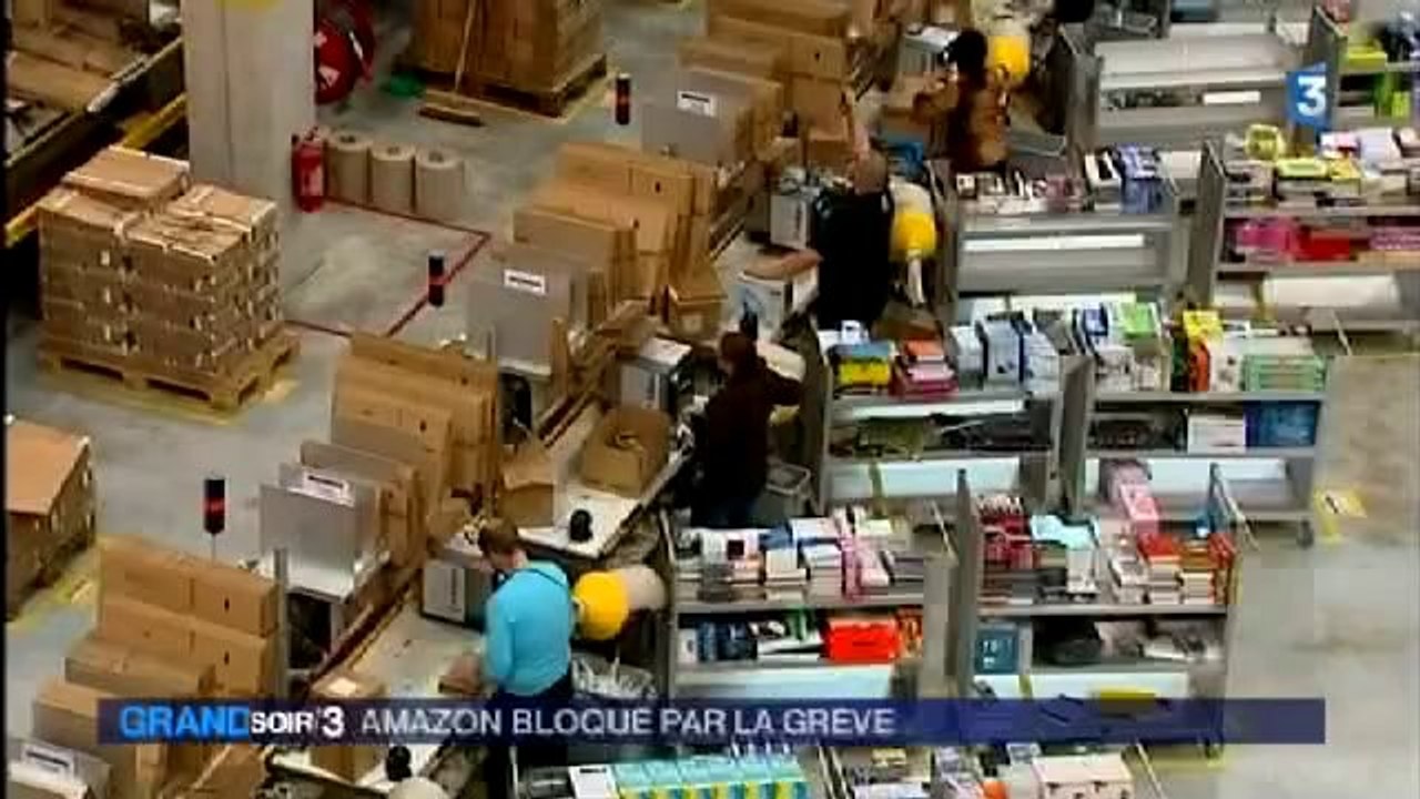 Amazon bloqué par la grève