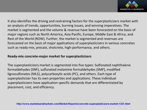 Concrete Superplasticizer Market Poise $4.6 Billion in 2018