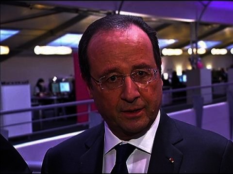 Visite surprise de François Hollande chez Vente-privée - 07/02