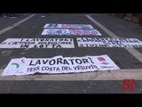 Napoli - Lavoro, tre proteste sotto il palazzo della Regione (06.02.14)