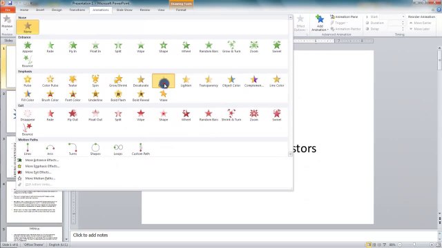 Lesson 15.3 Adding Slide Animation - MS PowerPoint Urdu and Hindi language by Microsoft Office Power Point 2010 free online video Training Tutorials
