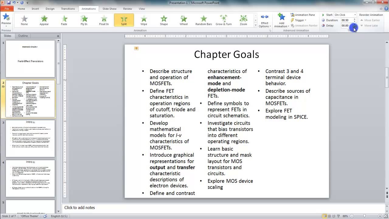 Lesson 15.5 Adding Animation Delay - MS PowerPoint Urdu and Hindi language by Microsoft Office Power Point 2010  free online video Training Tutorials