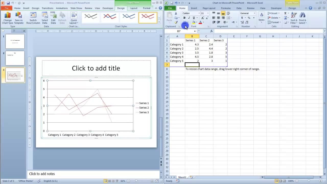 Lesson 18.2 Editing Chart Data - MS PowerPoint Urdu and Hindi language by Microsoft Office Power Point 2010  free online video Training Tutorials