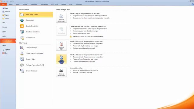 Lesson 20.2 Emailing your Presentation - MS PowerPoint Urdu and Hindi language by Microsoft Office Power Point 2010 free online video Training Tutorials