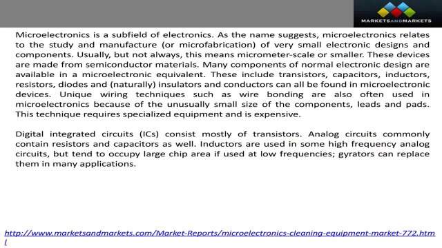 Global Microelectronics Cleaning Equipment Market worth $5.86 billion by 2017