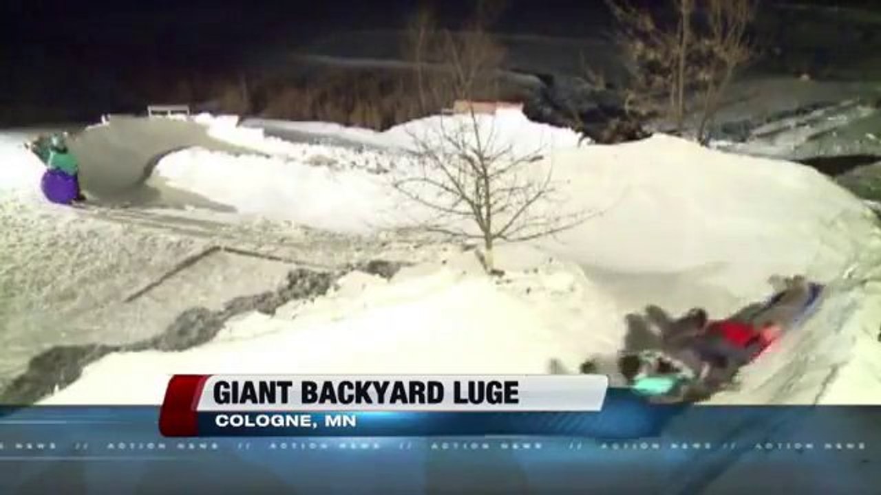 Minnesota Family Builds Giant Luge Track In Their Backyard