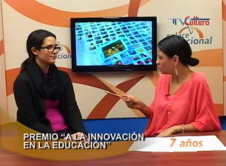 Entrevista sobre el premio "A la innovación en la educación".