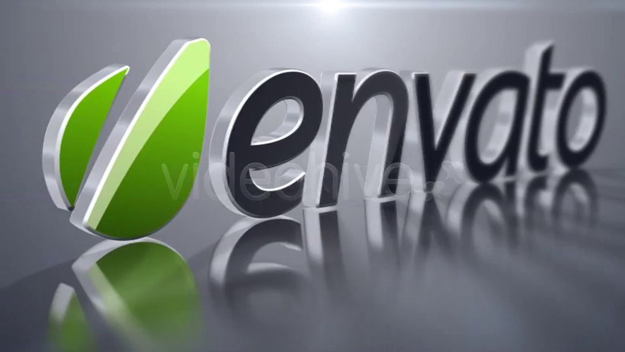 3D Logo With Reflective Ground - After Effects Template