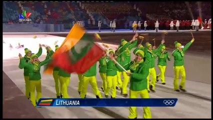 Lietuvos rinktinė žygiuoja Sočio olimpinių žaidynių atidarymo ceremonijoje!