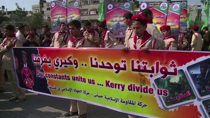 Hamas and Islamic Jihad protest peace talks in Gaza