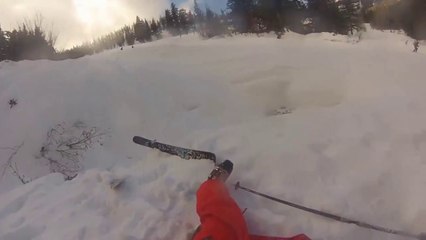 Ski Crash Caught On Video - Jump Fail