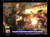 Incremento en el precio del transporte genera violentas protestas en Brasil