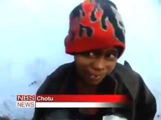 the Little story of a Child who is feeding a dog milk